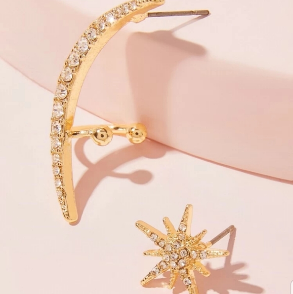 ◇Eleanor◇ Star and Moon Earring Set - Picture 2 of 4